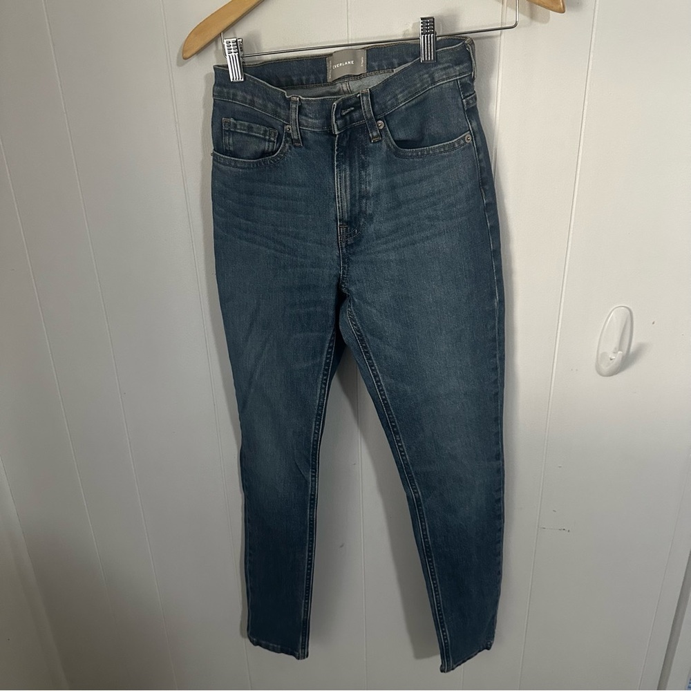 Everlane The Super-Soft Relaxed Summer Jean in Distressed Indigo size 25R
